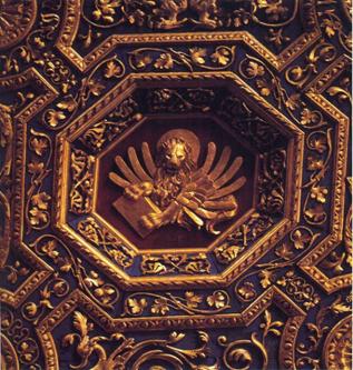 Photo 4: dtail du plafond de la salle capitulaire de la Scuola Grande di San Marco