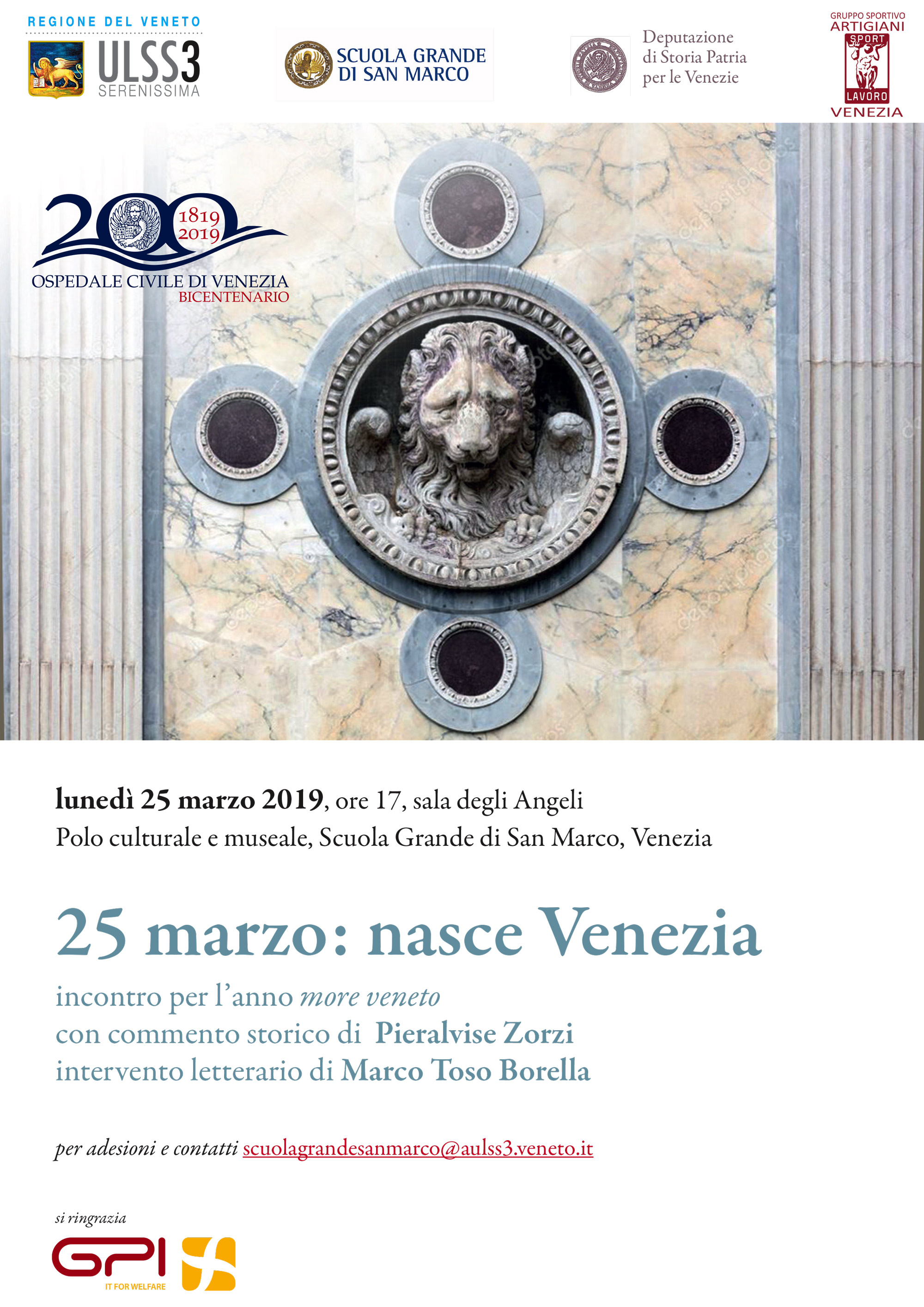 Evento per il Bicentenario dell'Ospedale Civile di Venezia